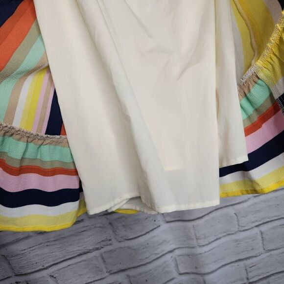 Modcloth Womens Multicolor Frequent Piquant Stripe Ruffle Hem Halter Dress Small - Picture 6 of 15